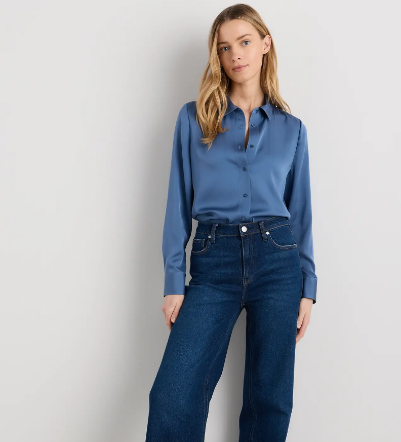 Washable Stretch Silk Blousebusiness casual outfits for women